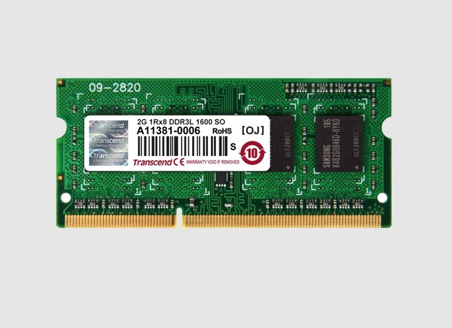 Transcend Laptop So-Dimm DDR3L 2GB 1600 MHz RAM