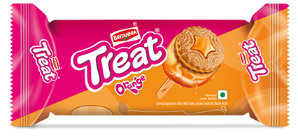 Britannia Treat Orange Cream Biscuit 150 gm