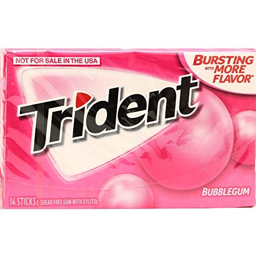 Trident Bubble Gum, 14 Sticks, 20 g