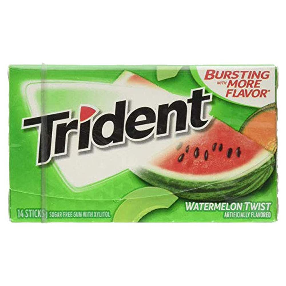 Trident Sugar Free Gum With Xylitol Watermelon Flavour 14's