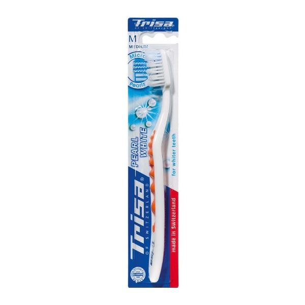 Trisa Pearl White Medium Tooth Brush