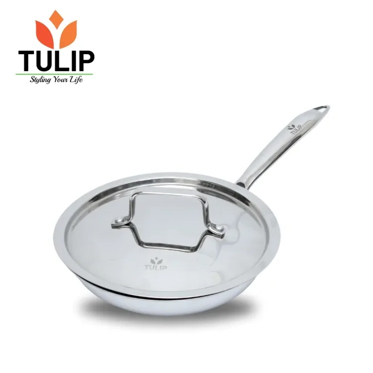 Tulip Fry Pan Try-Ply Steel Cookware 3 Layer Induction Based 20cm
