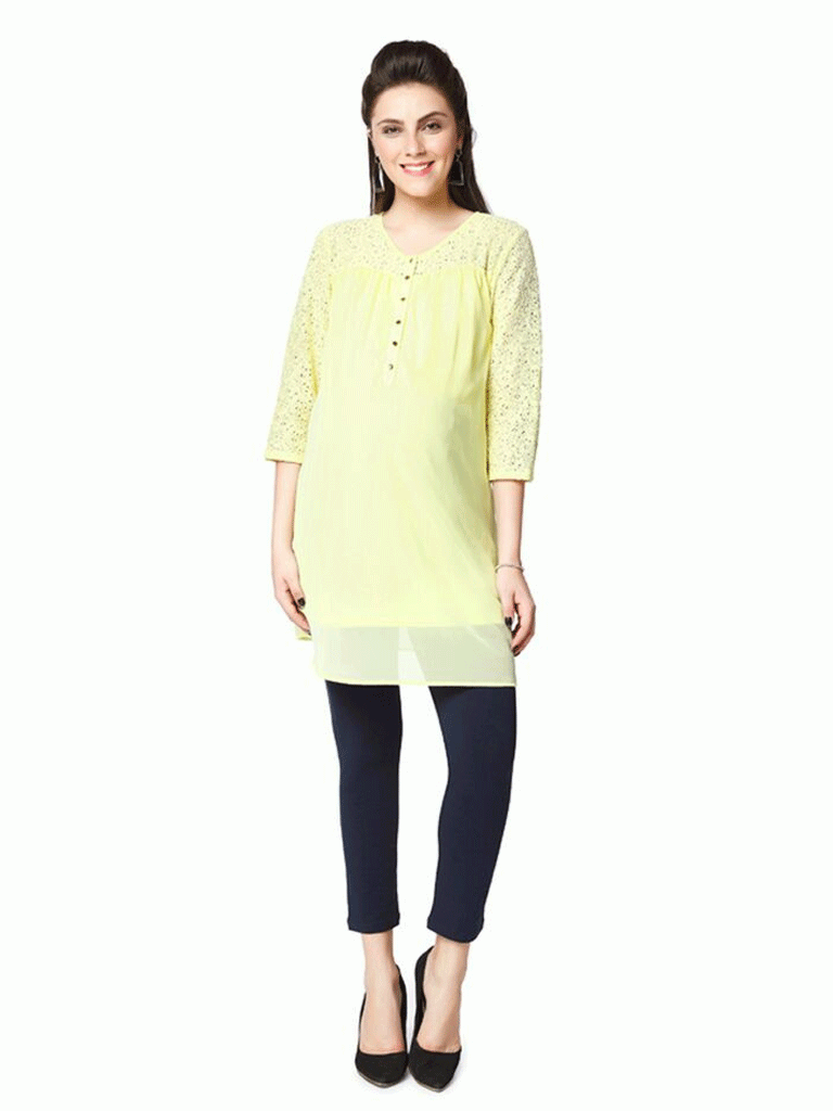 Nine Maternity Tunic In Yellow 5304