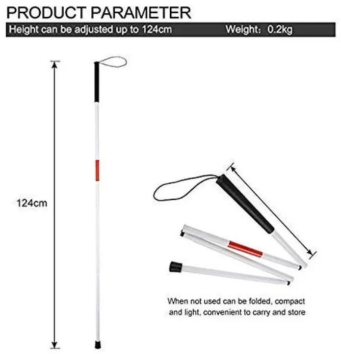 Guide Stick for Blind/Partially Sighted/Folding Walking Stick
