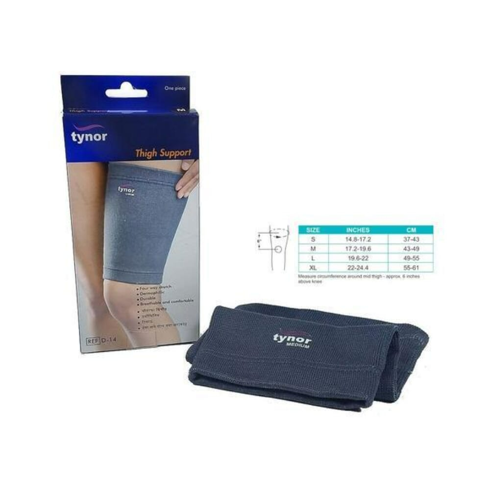 Tynor Thigh Support for men and women for pain relief, running, fracture recovery, car driving etc - D 14