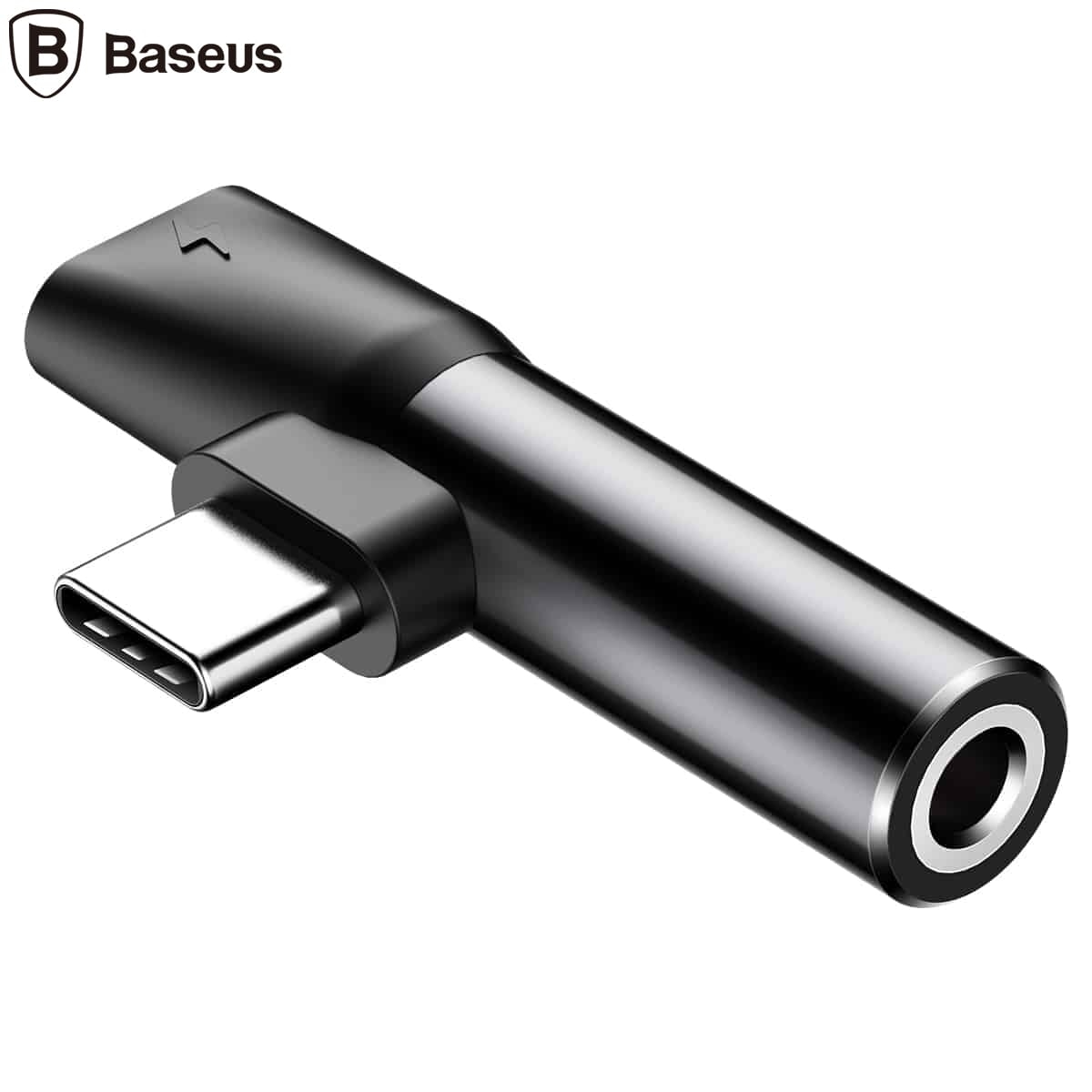 Baseus L41 Type-C (input) for Type-C female connectors + 3.5 mm female connector adapters Black