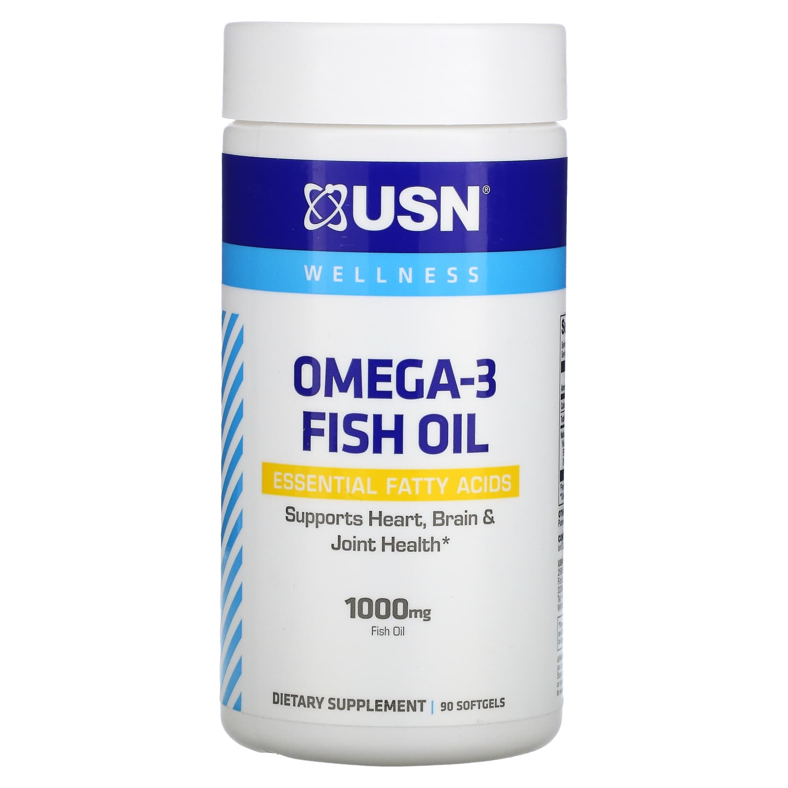 Usn Supplements Vibrance Series Omega-3 Fish Oil 1000mg (180 Epa / 120 Dha), 90 Count