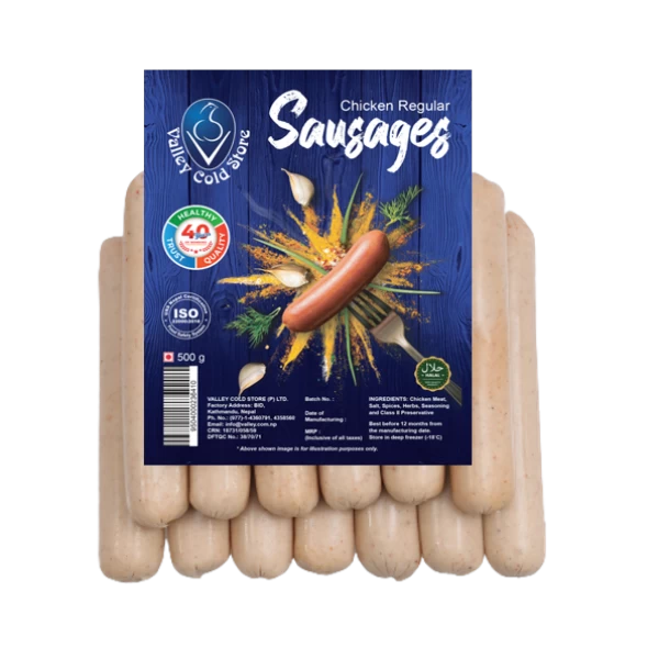 Valley Cs Chicken Sausage Regular 500gm 