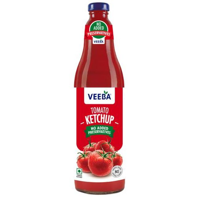 VEEBA Tomato Ketchup - No Added Preservatives, 1 kg Glass Jar