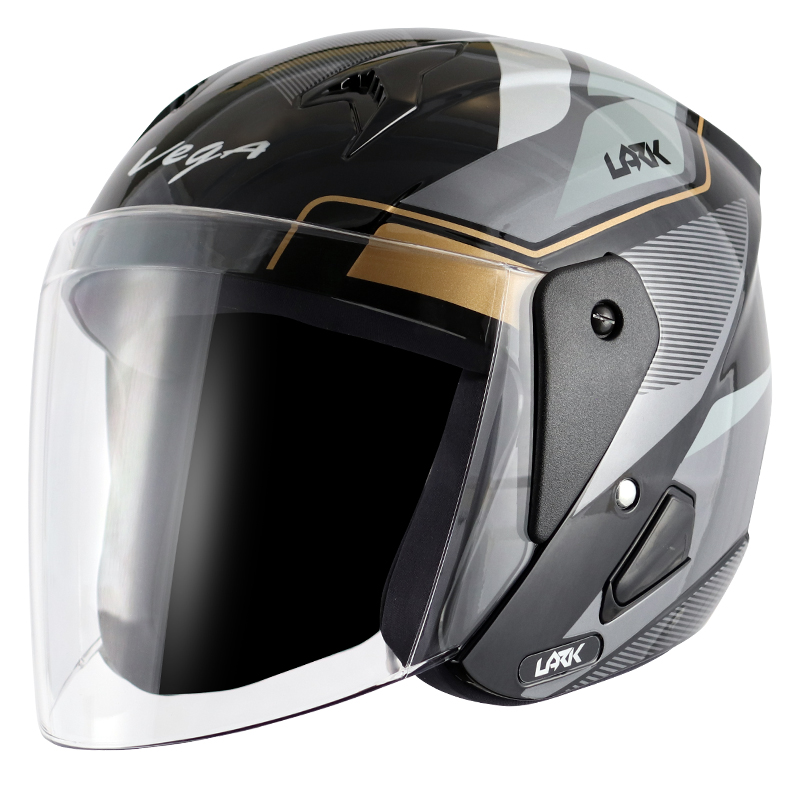 Vega Lark Legend Black Silver Helmet