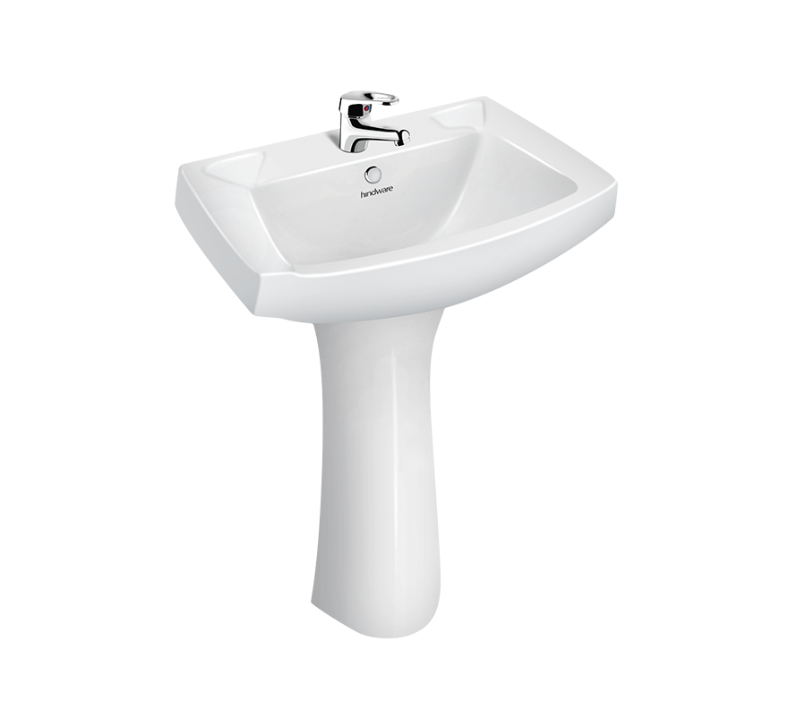 Hindware Viking 10008 Modern Pedestal Wash Basin 55 × 40 × 83 cm