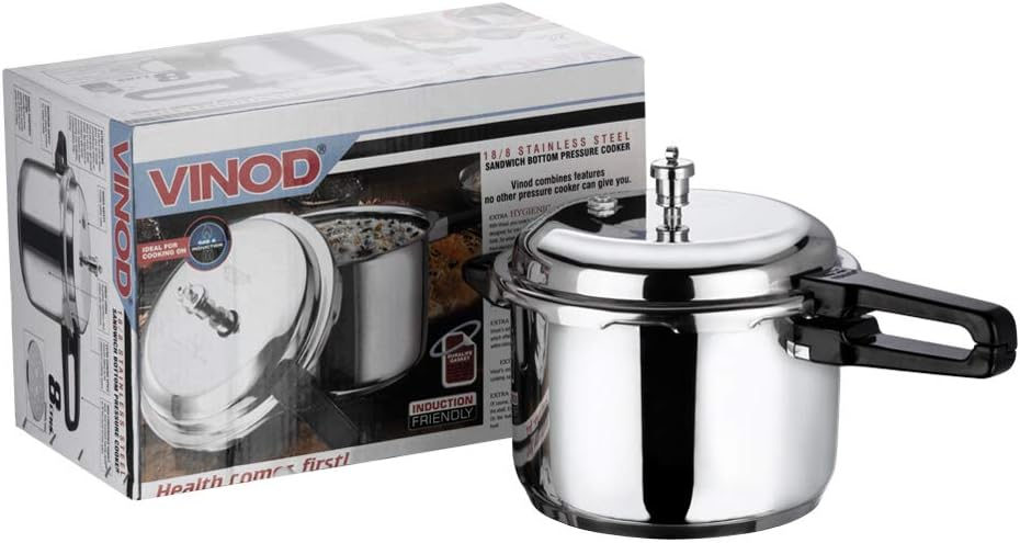 Vinod TCSB2 Pressure Cooker 2L Regular 18/8 Stainless Steel