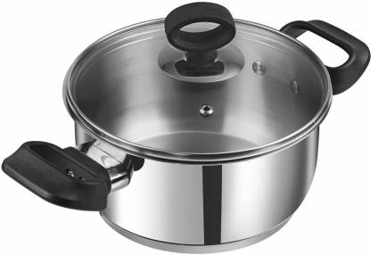 Vinod Deluxe 5.2L Sauce Pot Glass Lid 24 Cm