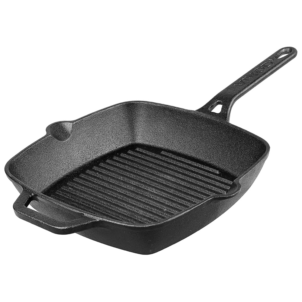 Vinod Lcisg24 Cast Iron Square Griddle - 24 Cm