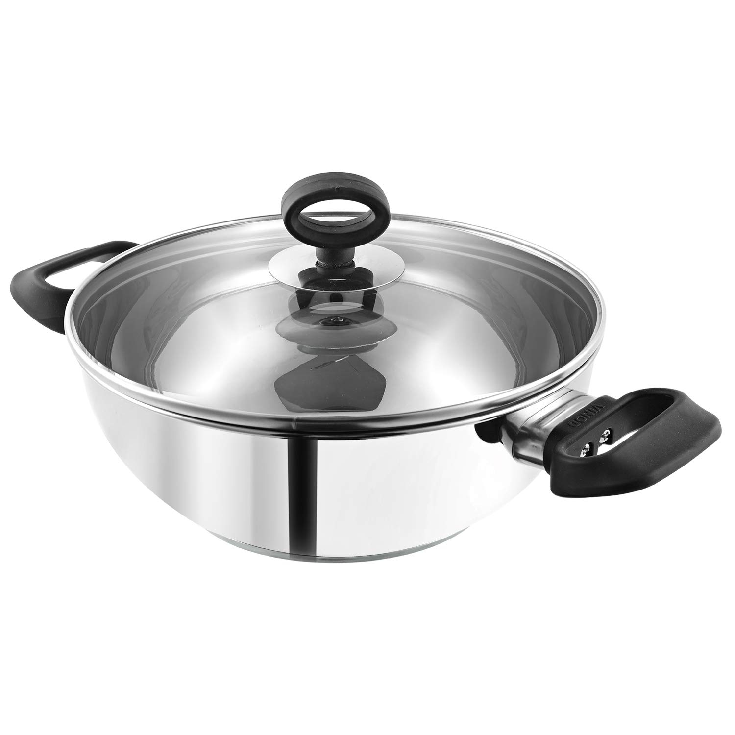 Vinod 2.4L Kadai Deluxe 22 Cm With Glass Lid and Induction Friendly