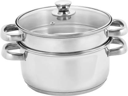 Vinod Steamer 2 Tire 18 Cm Glass Lid