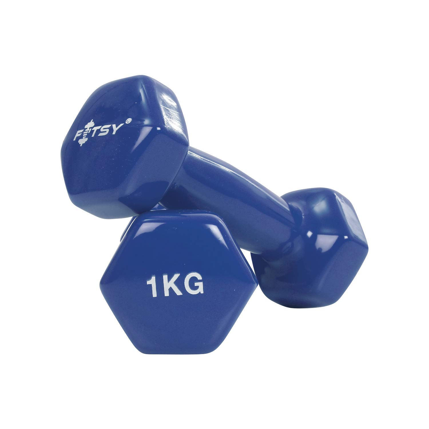 Vinyl Dumbbell 1 kg Pair Total Weight 2 kg color May Vary