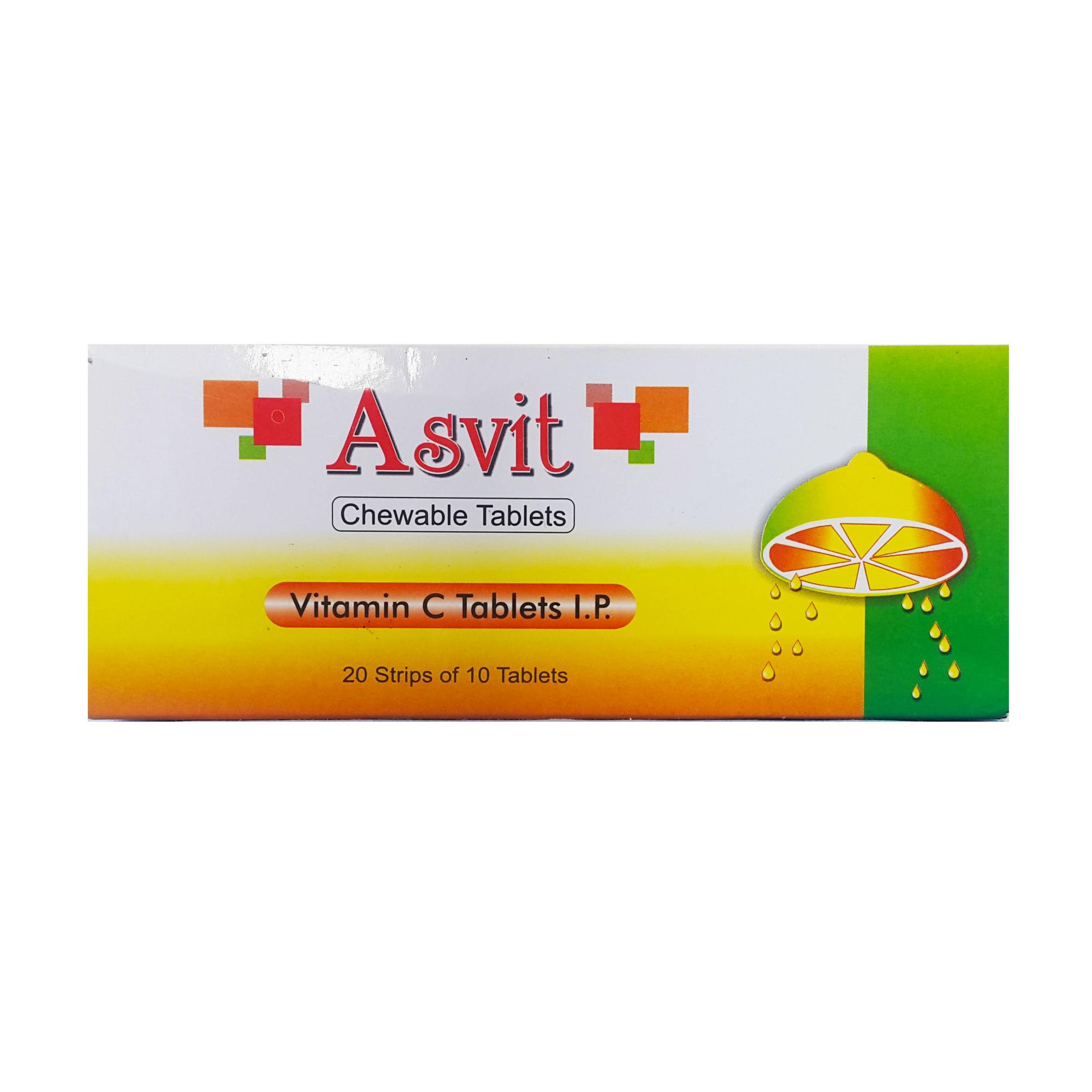 Vitamin C (Ascorbic Acid) Chewable Tablets For Immunity Booster, Skin Care, Antioxidant - 100 Tablets