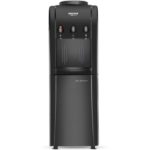 Voltas Mini Magic Pearl Black Water Dispenser with Storage Cabinet