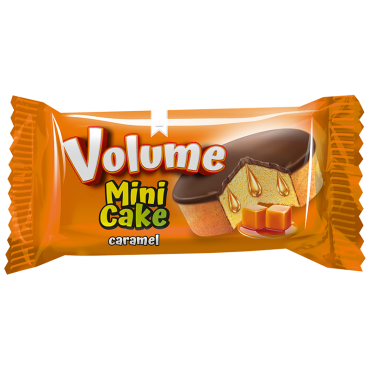 Volume Mini Cocoa Coated Cake Filled With Caramel Sauce