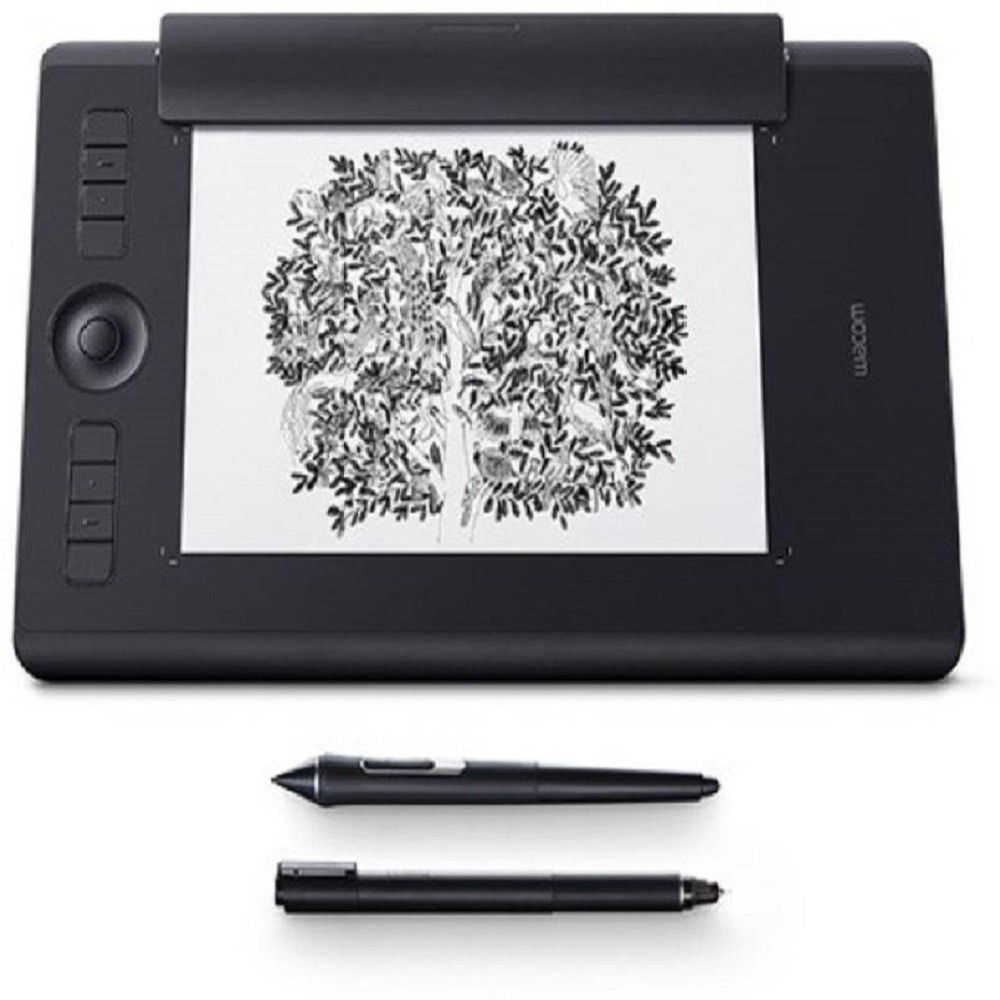 Wacom - PTH-660/K1-CX Intuos Pro M Graphic Tablet - Pro Digital Drawing Graphics Tablet (Black, Connectivity - Bluetooth, USB)