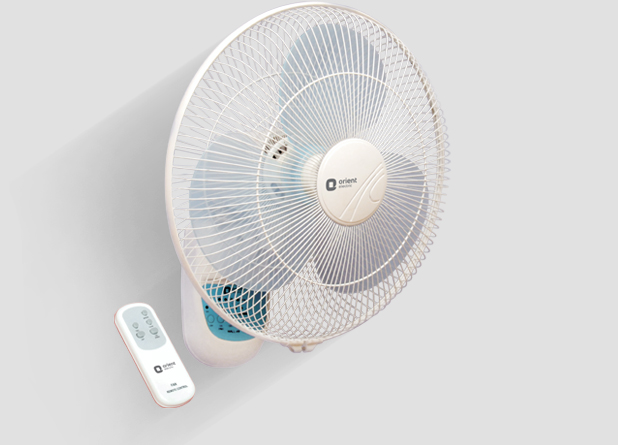Orient Electric Wall 49 16-Inch Wall Fan with Remote (Crystal White)