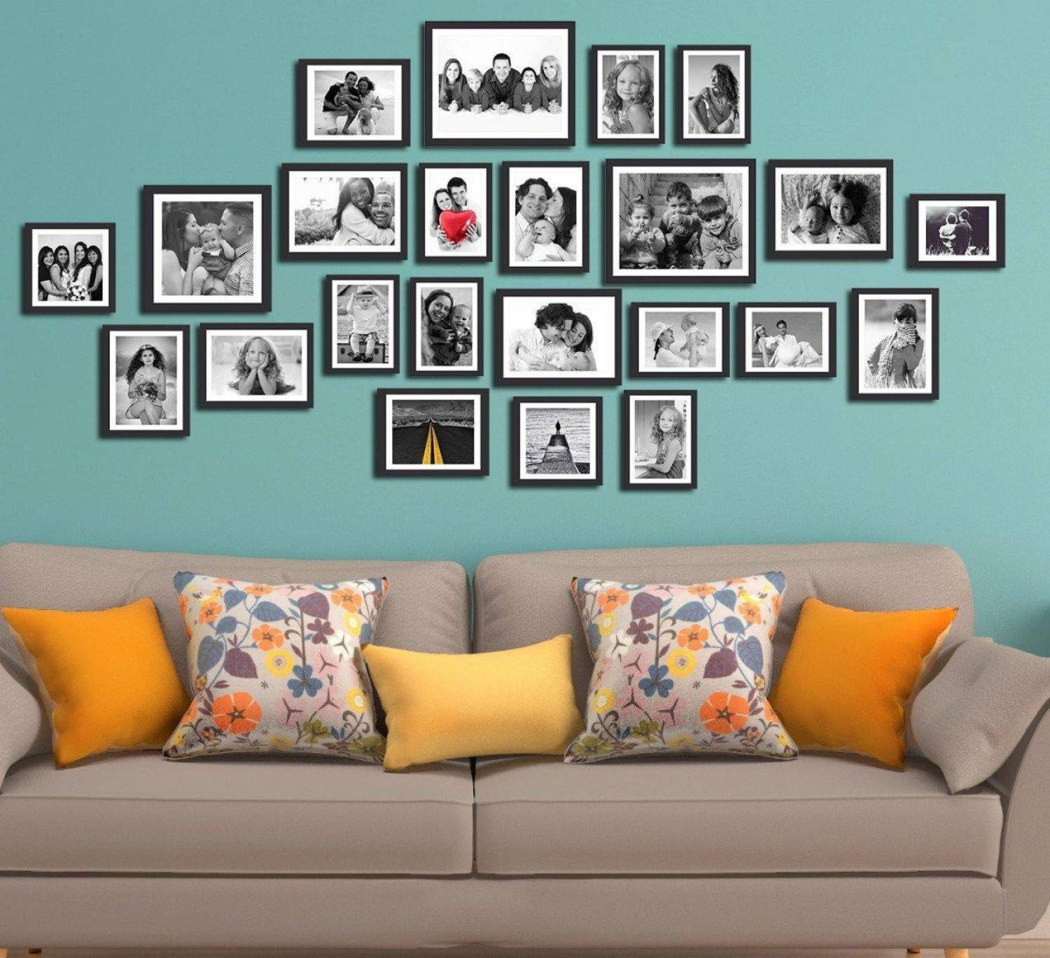 Wall Decor Photo Frames Set of 23