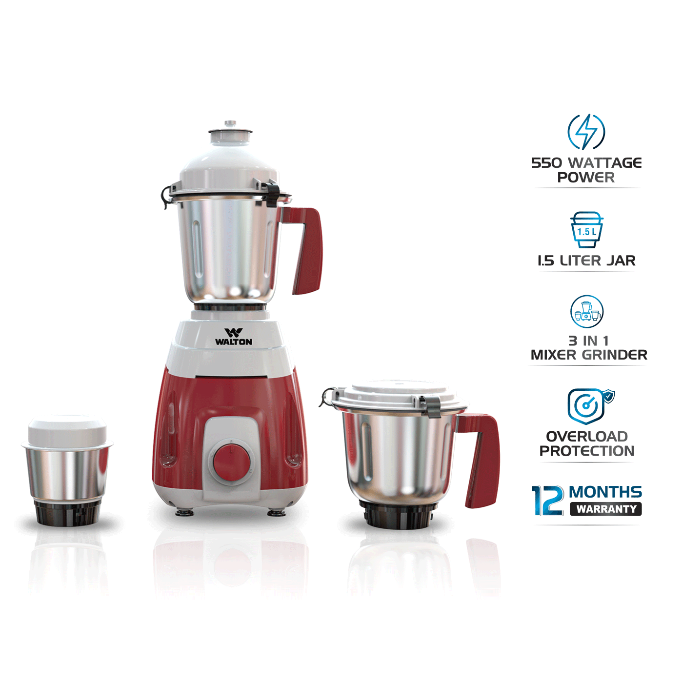 Walton WBL-15GM55 - Mixer Grinder