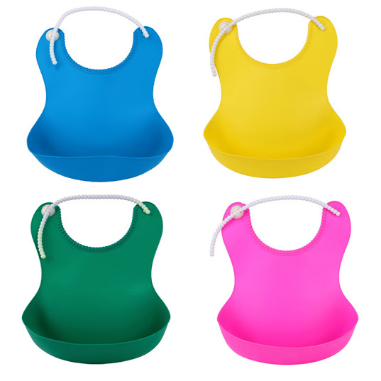 Laughing Buddha - Waterproof Food Catcher Silicone Bibs