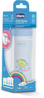 Chicco WB PP BOTTLE 250ML COL BLUE MED 2M+ - 250 ml  (Blue)