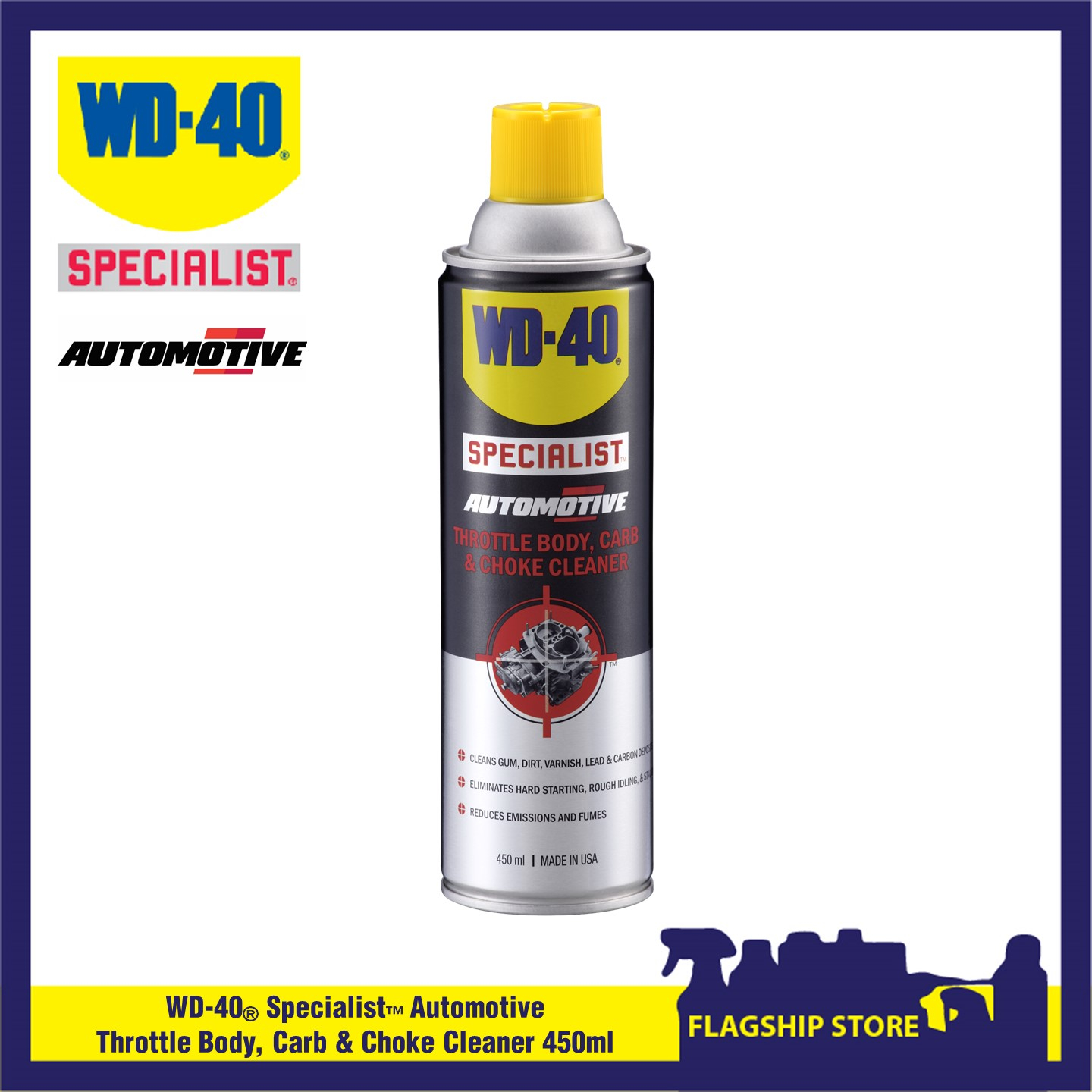 Wd-40 Throttle Body, Carb & Choke Cleaner-450ml