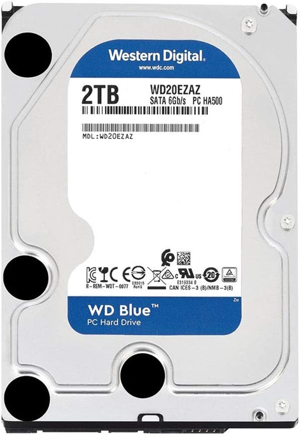 Disque Dur Interne Western Digital WD Blue 1 To - 7200 RPM, SATA 6 Gb/s - 3,5 Pouces - Pour PC De Bureau