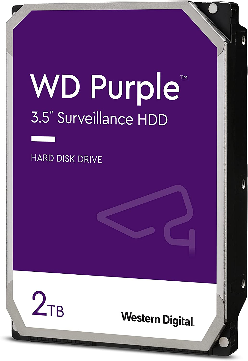 Western Digital 2TB WD Purple Surveillance Internal Hard Drive HDD - SATA 6 Gb/s, 64 MB Cache, 3.5" - WDC-PURZ-2000