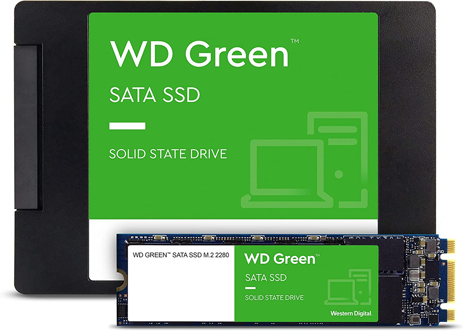 Western Digital 120GB WD Green Internal PC SSD Solid State Drive - SATA III 6 Gb/s, 2.5"/7mm, Up to 550 MB/s - WDS120G2G0A