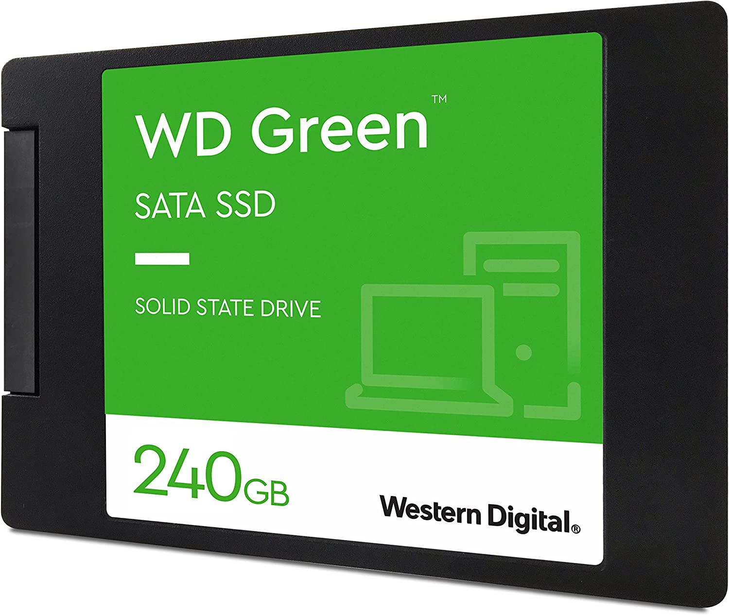 Western Digital 240GB WD Green Internal PC SSD Solid State Drive - SATA III 6 Gb/s, 2.5"/7mm, Up to 550 MB/s - WDS240G2G0A