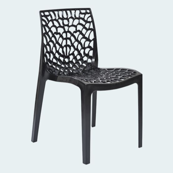 Supreme Web Designer Plastic Chair (Black)