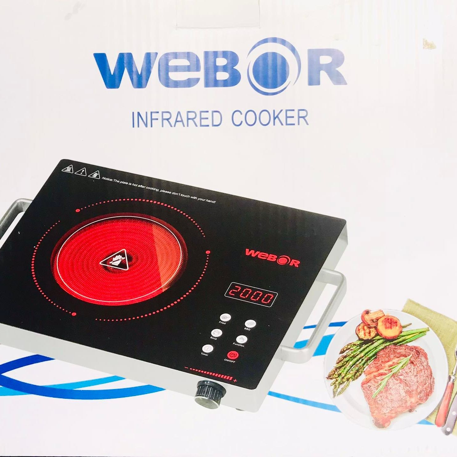 Webor Single Pan Infrared Cooktop With Handle Wbirsp02