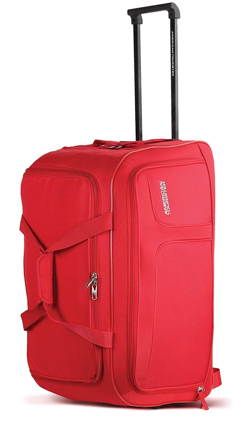 American Tourister At Aegis Core Wheeled Duffle Luggage Trolley Red 65 Cm