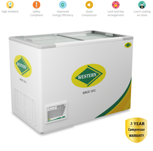 Western Glass Top Freezer 332 Liters WHF325G