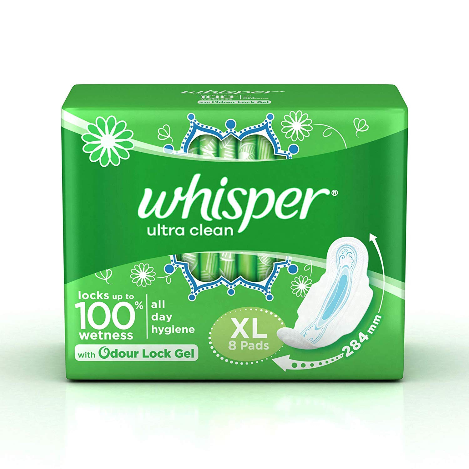Whisper Ultra Clean Xl 8 Pads
