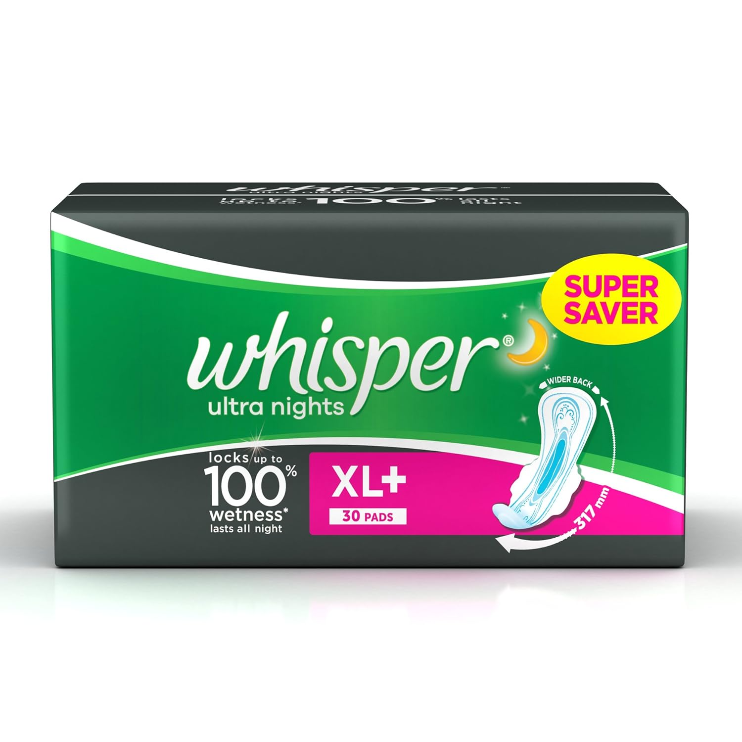 Whisper Ultra Night Xl+ 30's Sanitary Pads
