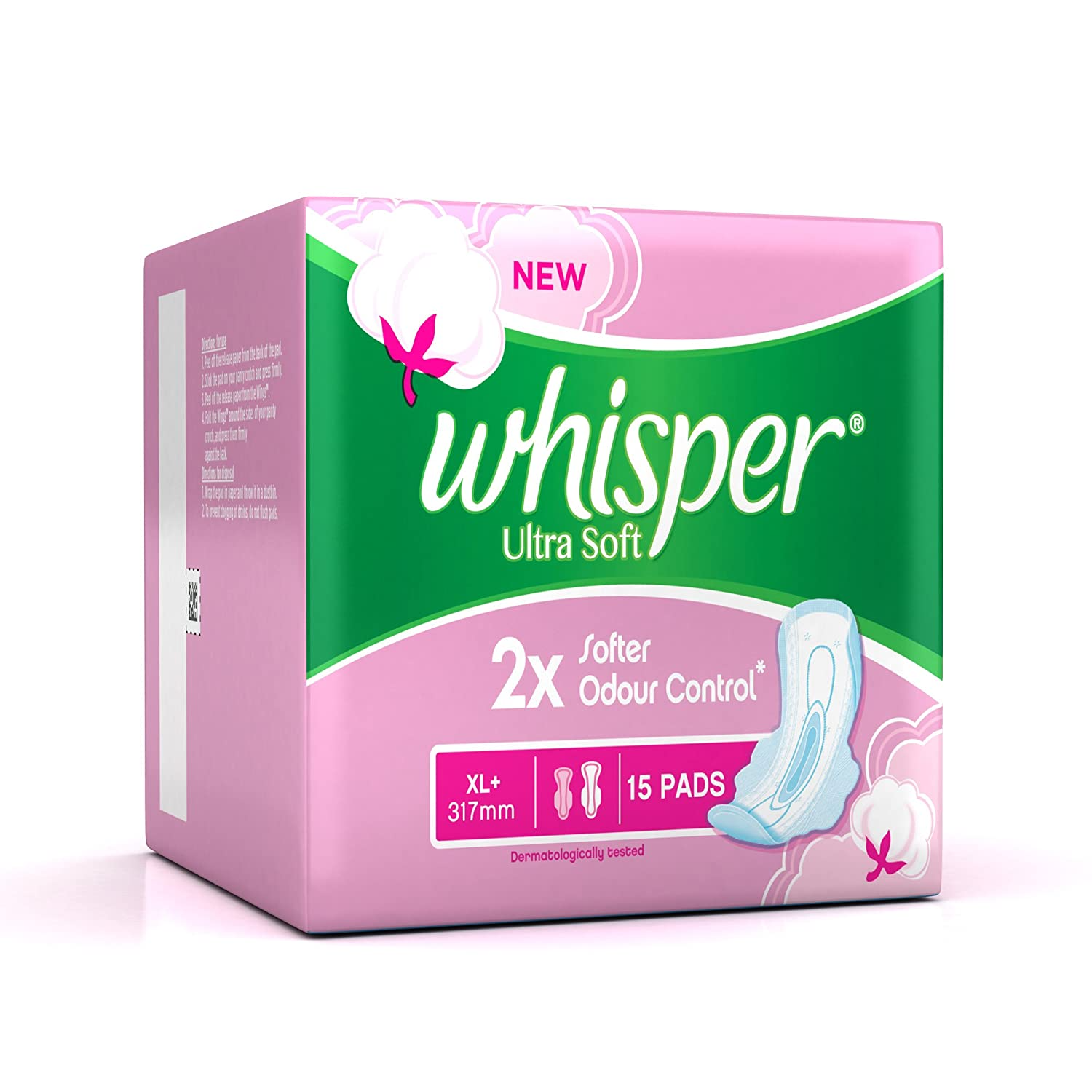 Whisper Ultra Soft Sanitary Pads XL+ 15's