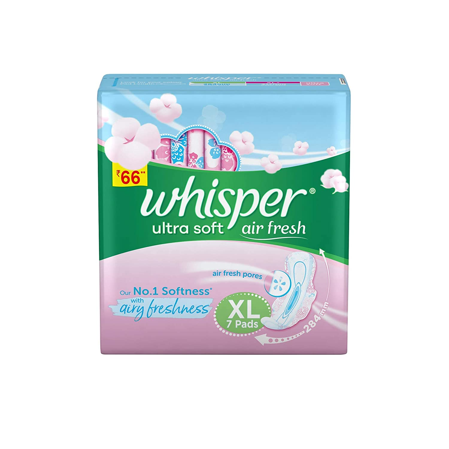 Whisper Ultra Soft Sanitary Pads XL 7s