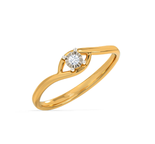 White Feather's Curve Miracle Plate Diamond Ring for Women