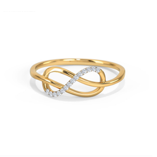 White Feather's Alley Twine Diamond Ring For Women