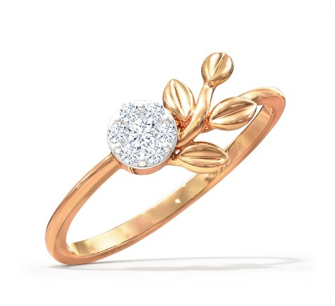 White feather's Clutch Fern Diamond Ring for Women