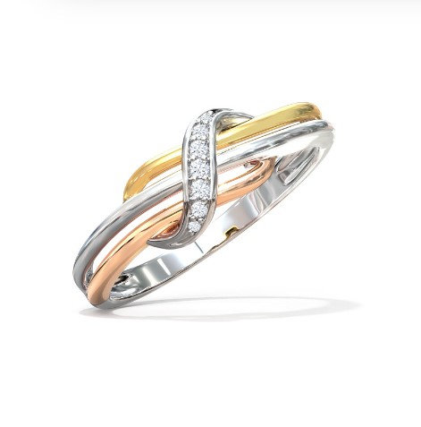 White feather's Nova Twist Diamond Ring for Women