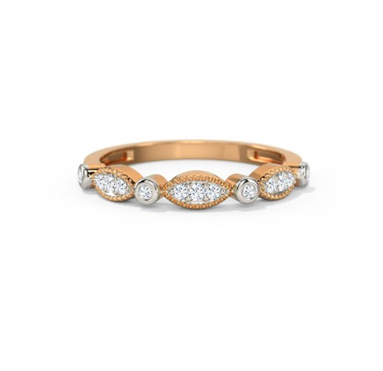 White Feathers Emma Stylish Diamond Band for women