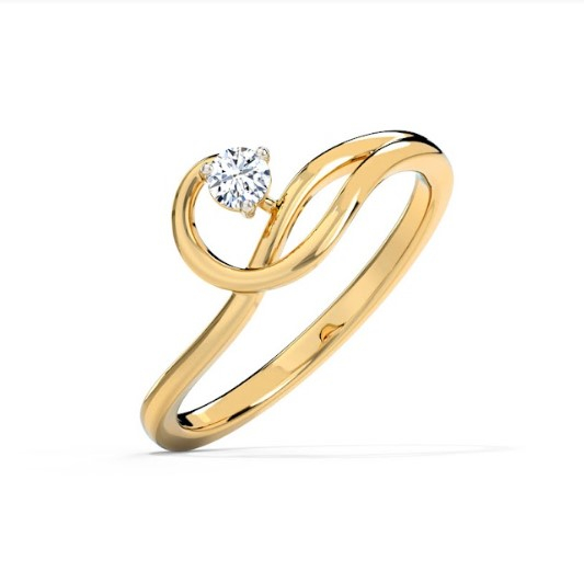 White Feathers Infinite Sparkle Diamond Ring for women