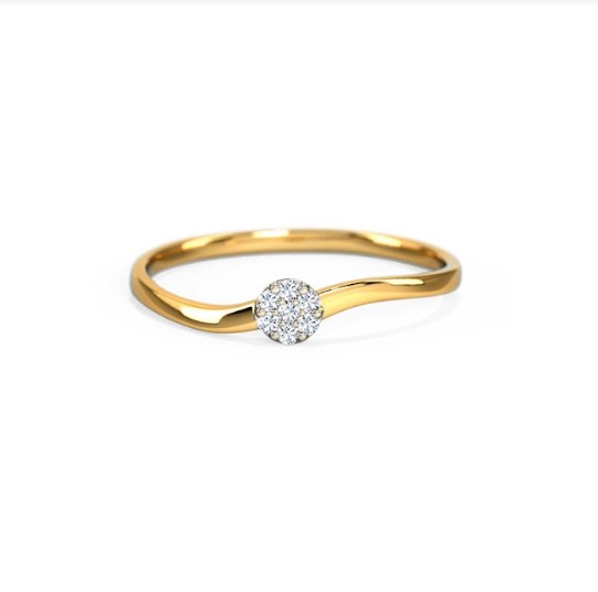 White Feathers Maria Cluster Diamond Ring for women